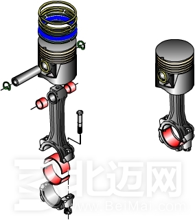 發(fā)動機(jī)活塞連桿組的裝配